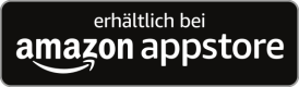 Schwarzes Logo mit dem Text "erhältlich bei Amazon Appstore" zur Förderung von Apps im Amazon Appstore.